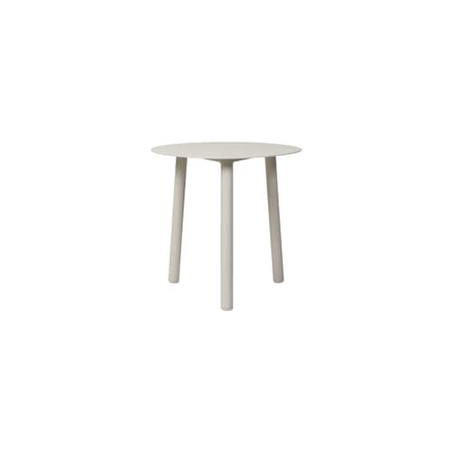 Table d\'appoint Lilo métal beige / Ø 45 x H 44 cm - Vincent Sheppard - Blanc Dune - Aluminium thermolaqué