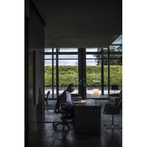 Tischleuchte Birdie Easy Small plastikmaterial schwarz / H 43 cm - Foscarini - Schwarz - lackiertes Aluminium, Polykarbonat
