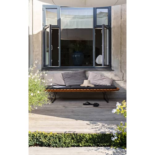 Accessoire  tissu vert / Matelas pour bain de soleil Molo - Houe - Vert Alpin - Mousse polyuréthane, Tissu Sunbrella Heritage