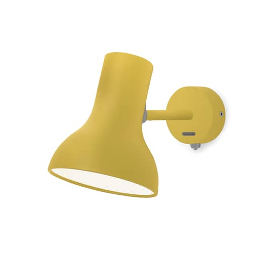 Applique Type 75 Mini métal jaune / Branchement mural - Orientable / By Margaret Howell, réédition 1930\' - Anglepoise - Jaune Ocre - Aluminium
