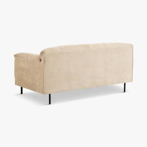 Sofa 2 Sitzer Camilla textil beige / L 167,5 cm - NV GALLERY - Antik-Beige - Eisen, Gewebe, High Density-Schaum