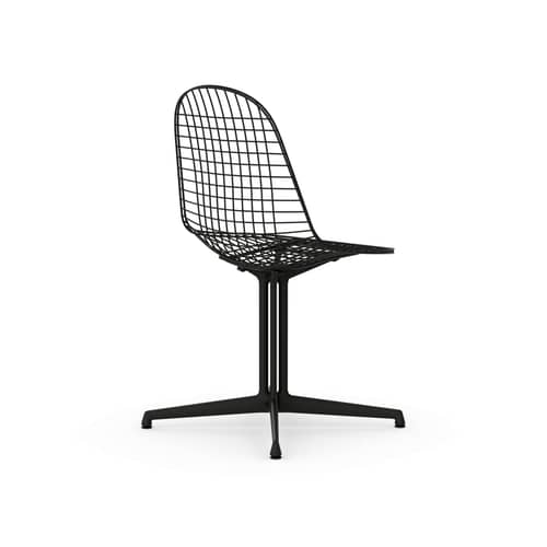 Chaise Wire Chair DKL métal noir / (1951) - Pied La Fonda - Vitra - Noir - Aluminium injecté, Fil d\'acier
