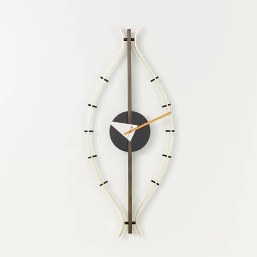 Vitra Eye Clock Clock - black walnut brass | Made In Design UK