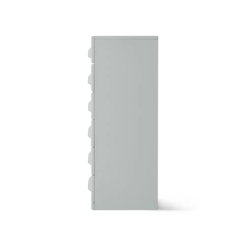 Commode Chest of drawers bois bleu / Chiffonnier 6 tiroirs - L 45 x P 40,5 x H 97,5 cm - HK LIVING - Gris bleuté - MDF laqué
