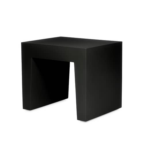 Concrete Seat Stool plastic material black / Side table - Polyethylene - Fatboy - Black - Recycle polyethylene