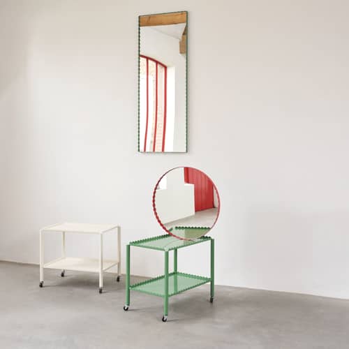 Arcs LOW Dresser metal green / 63 x 44 x H 53.5 cm - Hay - Green - Steel