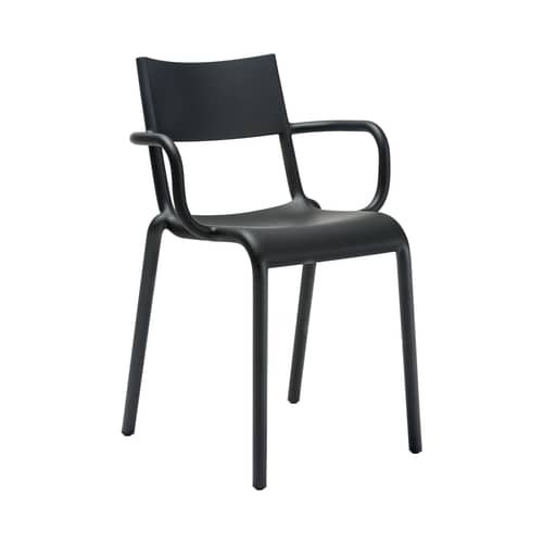 Fauteuil empilable Generic A plastique noir - Kartell - Noir - Polypropylène