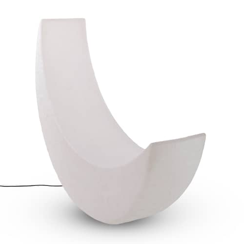 Lampadaire d\'extérieur My Moon plastique blanc / Rocking chair lumineux - L 152 cm / Intérieur-extérieur - Seletti - Blanc - Polyéthylène