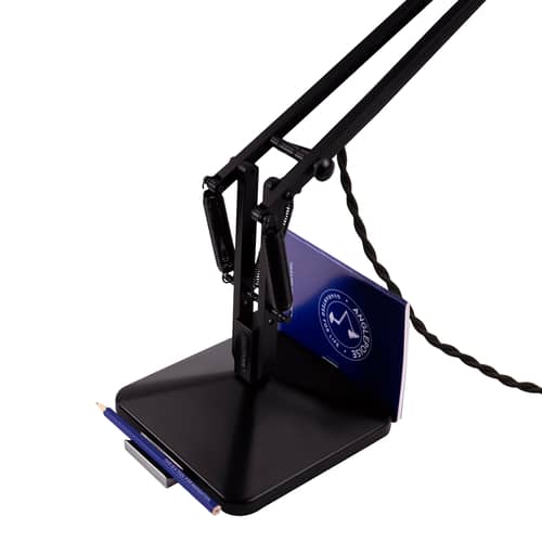 Lampe de table Original 315 métal argent / Edition Navigation - Réédition 1940 - Anglepoise - Aluminium poli & noir mat - Acier, Aluminium, Fonte