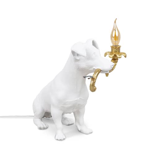 Lampe de table Rio Lamp plastique blanc or / Résine - Seletti - Blanc & or - Résine