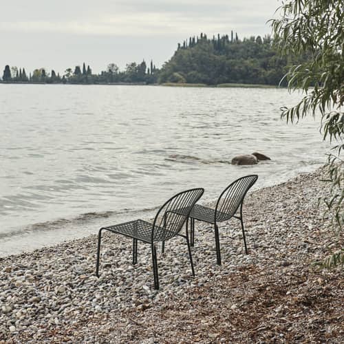 Thorvald SC100 Lounge armchair metal black / Without armrests - &tradition - Warm black - Steel
