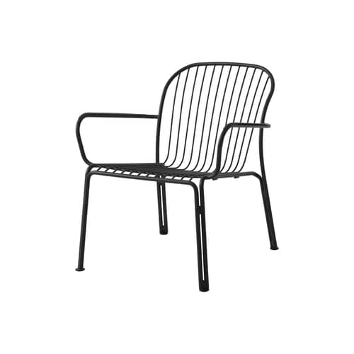 Lounge-Sessel Thorvald SC101 metall schwarz / Mit Armlehnen - &tradition - Warmschwarz - Stahl