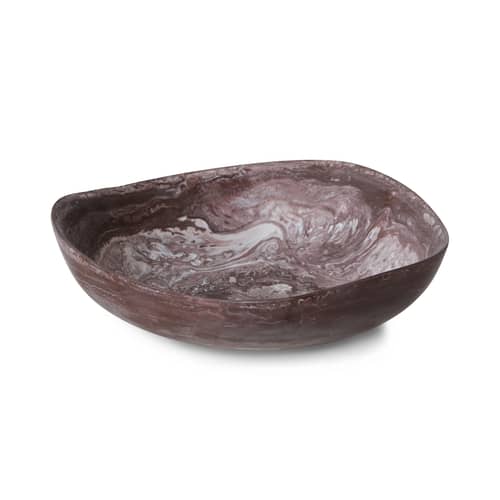 Insalatiera Patio materiale plastico marrone / Ø 28 x H 8 cm - Resina - HK LIVING - Bordeaux - Resina
