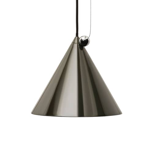 Pose LED Pendant metal green / Ø 25 x H 24.5 cm - Adjustable - Tom Dixon - Kelp - Powder coated steel