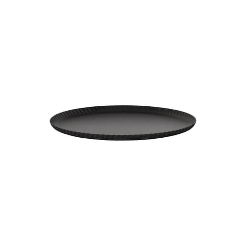 Plateau Pleats métal noir / Ø 31 cm - Alessi - Noir - Acier