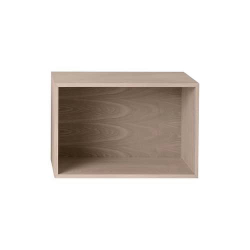 Regal Stacked holz natur / Größe L - rechteckig - 65 x 43 cm / ohne Rückwand - Muuto - Eiche - MDF Eichenfurnier
