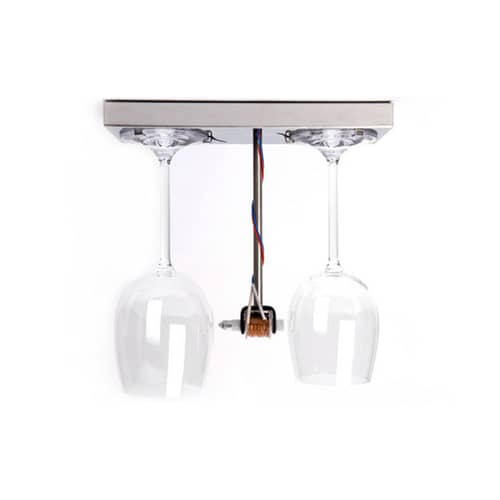 Sonnette Bottoms Up Doorbell verre métal - DROOG DESIGN - POP CORN - Transparent & acier - Acier inoxydable, Cristal
