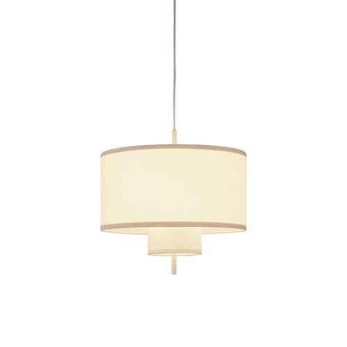 Sospensione Margin tessuto bianco / Ø 48 x H 34 cm - NEW WORKS - Bianco / Tomaia bianca - Acciaio, Lino