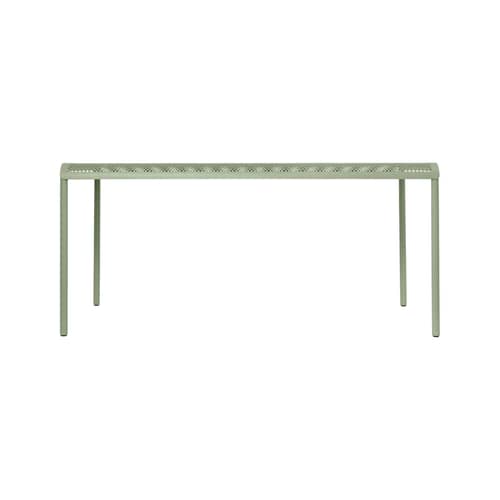 Table rectangulaire Dapple métal vert / 160 x 90 cm - Ferm Living - Vert Thé - Acier galvanisé thermolaqué