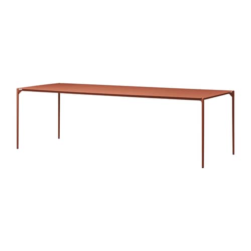 Table rectangulaire Novo métal orange / 240 x 90 cm - AYTM - Pain d’épices - Acier, Aluminium