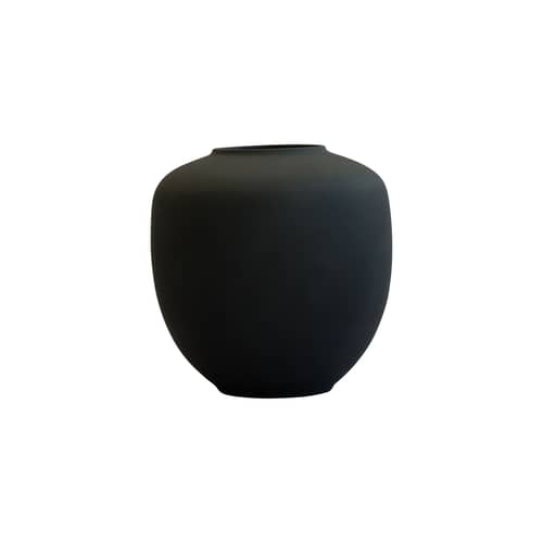 Vase Sunao Medium céramique noir / Surface lisse - Ø 30 x H 30 cm - 101 COPENHAGEN - Noir - Céramique