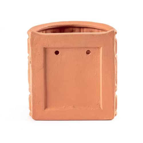 Vaso a muro Magna Graecia - Greche ceramica arancione / Greche - L 25 x H 25 cm - Seletti - greco - Terracotta