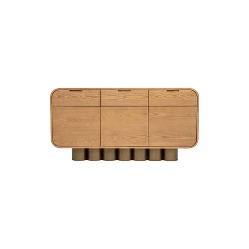 Buffet Leylia legno naturale / L 150 cm - NV GALLERY - / L 150 cm - Bois composite, Impiallacciatura in frassino