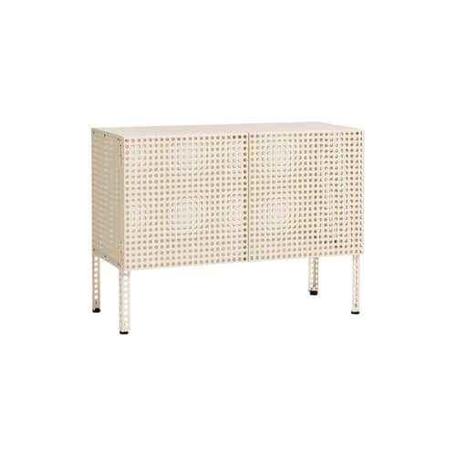 Buffet Perforated Cabinet Small métal blanc / L 89 x H 66,5 cm - Hay - Ecru - Acier thermolaqué
