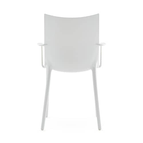 Chaise H.H.H blanc / Recyclé - Kartell - Blanc brillant - Technopolymère thermoplastique recyclé