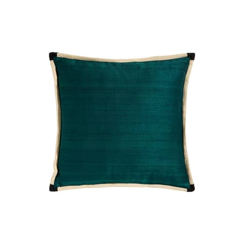 Coussin Sequence vert / 42 x 42 cm - Soie - Maison Sarah Lavoine - Thé de chine - Coton, Polyester, Soie sauvage