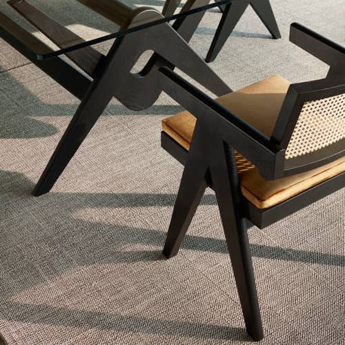 Fauteuil Capitol Complex bois noir / Hommage à Pierre Jeanneret, 1950\' - Cannage rotin - CASSINA - Chêne noir / Rotin naturel - Cannage de rotin, Chêne massif teinté