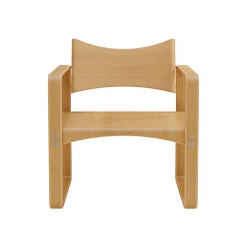 Fauteuil Series 270 F bois jaune / Verner Panton (1965) - Verpan - Teinté miel - Contreplaqué de bouleau laqué
