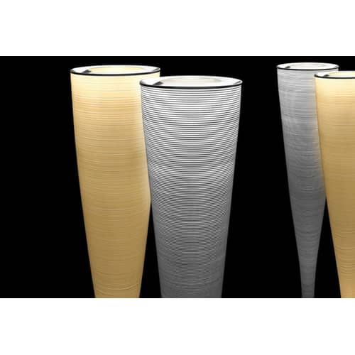 Lampada a stelo Mite LED materiale plastico nero / H 185 cm - Foscarini - Nero - Carbonio, Fibra di vetro