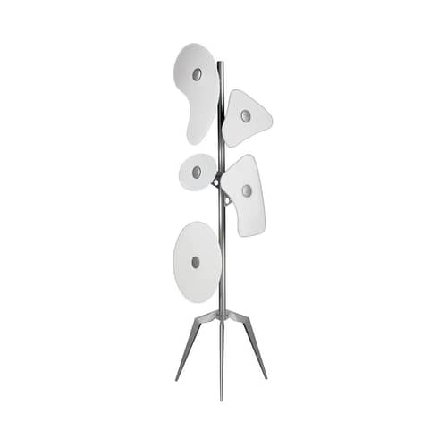 Lampada a stelo Orbital metallo vetro bianco / Ferruccio Laviani, 1993 - Foscarini - Bianco - metallo laccato, vetro satinato