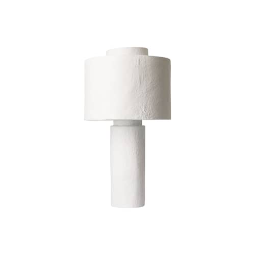 Lampada da tavolo Gesso materiale plastico bianco / Ø 28,5 x H 51 cm - HK LIVING - Bianco opaco - Poliresina