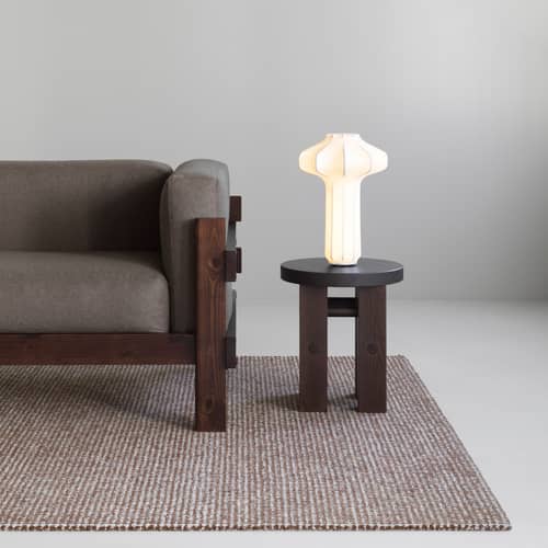 Lampada da tavolo Phantom LED tessuto bianco / H 43 cm - Resina cocoon - Normann Copenhagen - Bianco - Acciaio, Resina cocoon