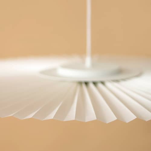 Carmen Medium Pendant textile white / LED - Ø 90 cm - Hartô - White - Painted metal, Textile laminated on PET