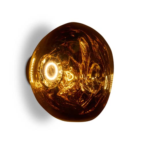 Applique Melt Surface Mini LED / Plafonnier - Ø 30 cm / Change de couleur - Tom Dixon - Or - Polycarbonate