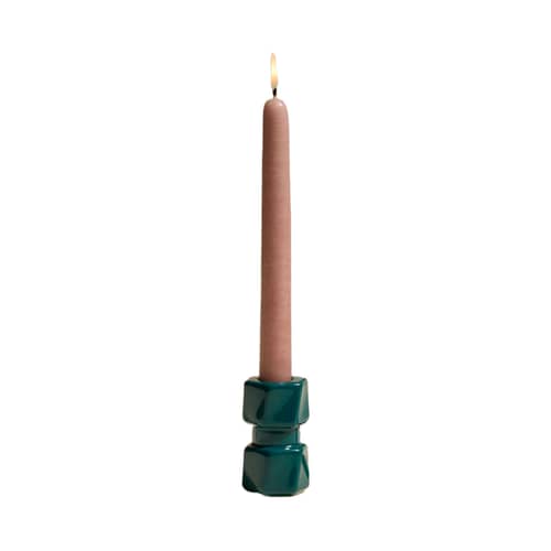 Portacandela Colonna Petit ceramica blu / H 7,5 cm - Maison Sarah Lavoine - Blu Sarah - Ceramica smaltata