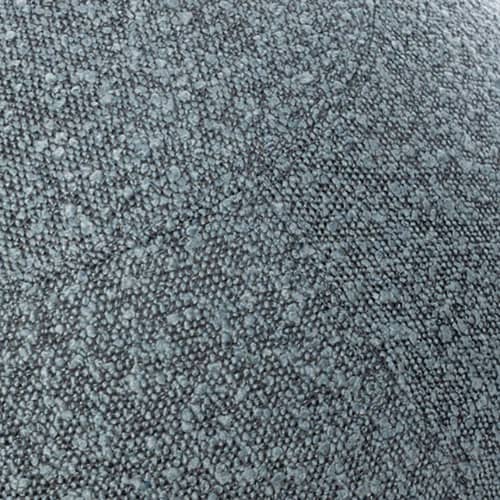 Pouf Bouclette Regular bleu / Ergonomique - Ø 55 cm / Laine bouclette - BLOON PARIS - Granite - Laine bouclée, PVC