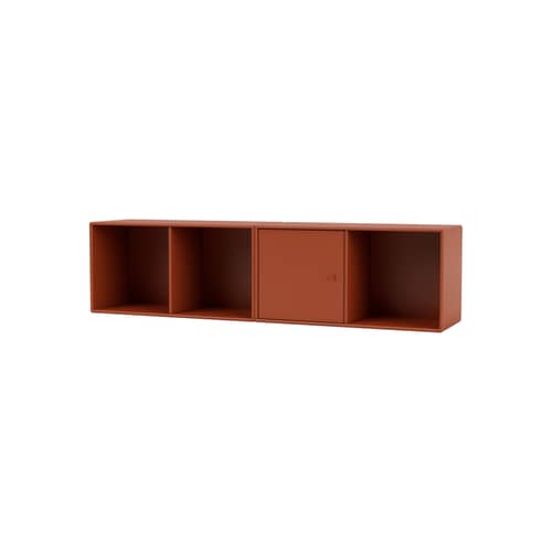 Rangement mural Line bois orange / L 139.2 x P 30 cm H 35.4 cm - MONTANA - Hokkaido 162 - MDF laqué