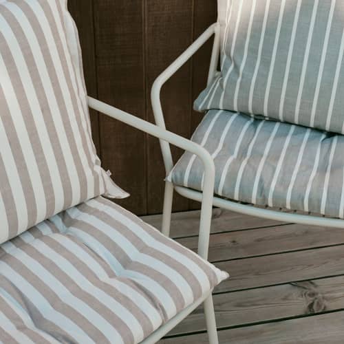 Sitzkissen Marta textil beige / 44 x 42 cm - BROSTE COPENHAGEN - Warmer Taupe - Baumwolle