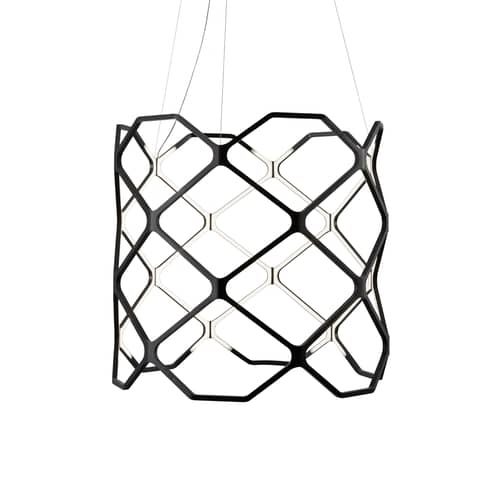 Sospensione Titia LED materiale plastico nero / Ø 70 x H 60 cm - Nemo - Nero - Polimero termoplastico