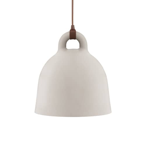 Suspension Bell métal beige / Medium Ø 42 cm - Normann Copenhagen - Sable mat & Int. Blanc - Aluminium