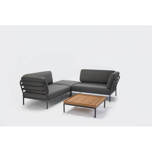 Table basse Level bois naturel / 81 x 81 cm - Bambou - Houe - 81 x 81 cm / Bambou - Aluminium, Bambou