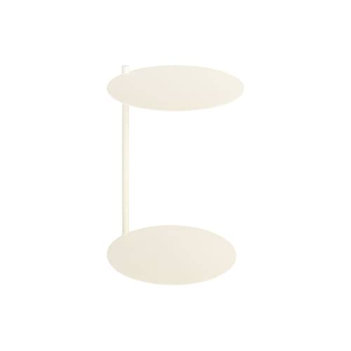 Table d\'appoint Ande métal beige / Ø 40 x H 55 cm - NOO.MA - Beige désertique - Acier recyclé