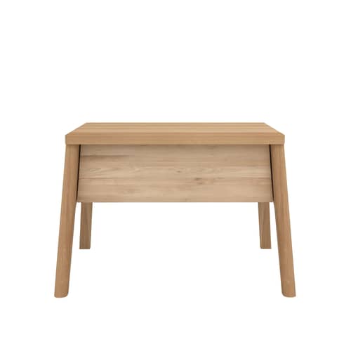 Table de chevet Air bois naturel / Chêne massif - 1 tiroir - Ethnicraft - Chêne - Chêne massif