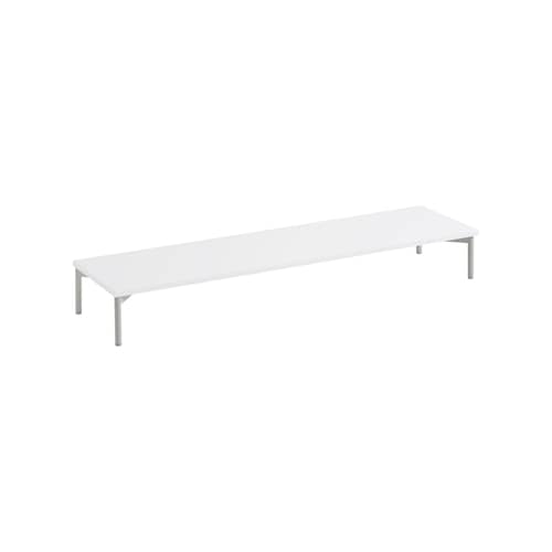 Accessoire / Base sur pieds L 131 x P 35 x H 17 cm - Pour modules Stacked Medium ou Large - Muuto - Blanc - Acier, MDF peint
