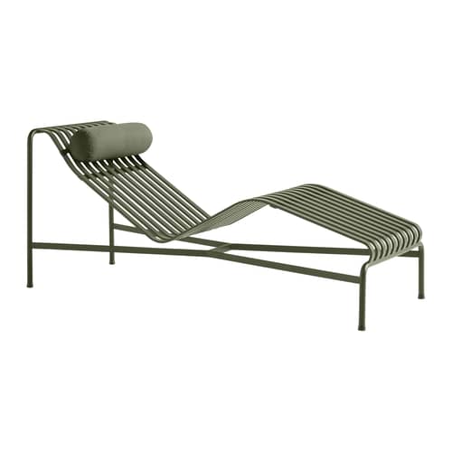  Accessory textile green / Headrest cushion for Deckchair Palissade - Hay - Olive - Foam, Olefin fabric