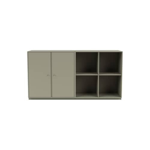Anrichte Pair holz grau / B 139,2 x T 38 x H 72,6 cm - MONTANA - Fennel 144 - lackierte Holzfaserplatte